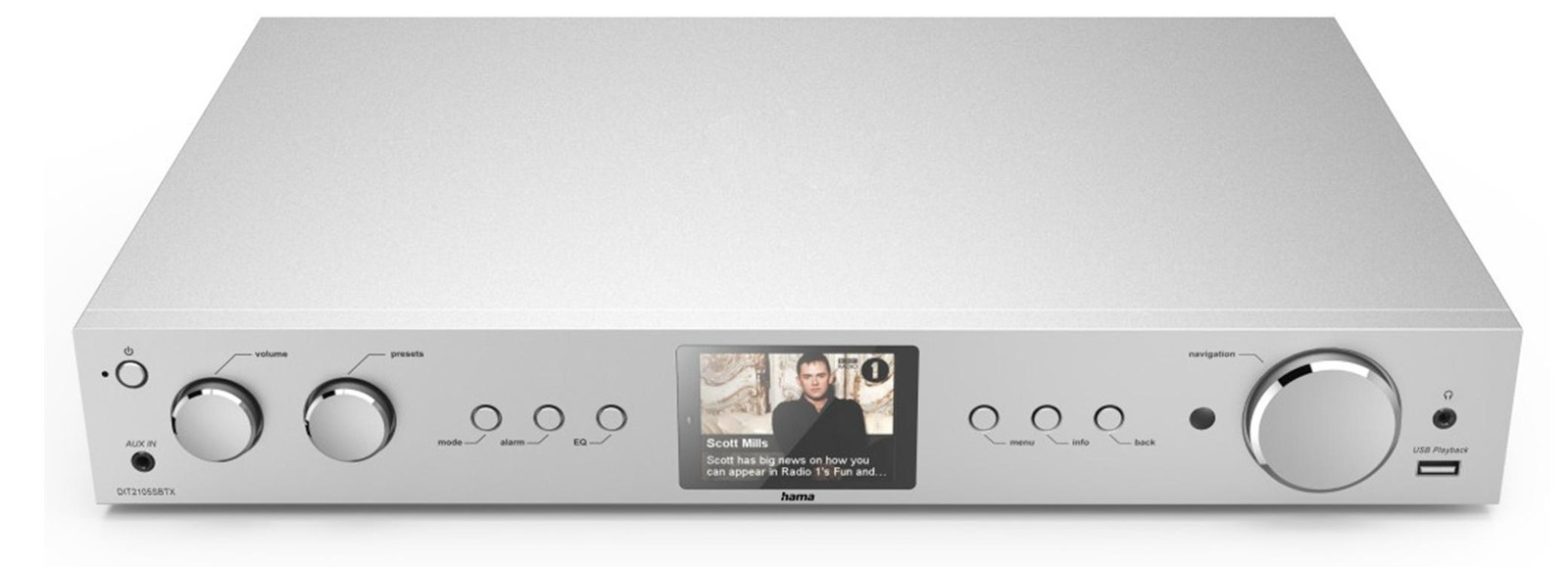 Hama DIT2105SBTX Digitale DAB+ Radio met TFT-display en Wi-Fi