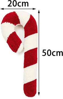 Uplift Curations JollyJoy Plush Christmas Cartoon Pillow Red Holiday Cushion For Sofa & Living Room Decor crutch