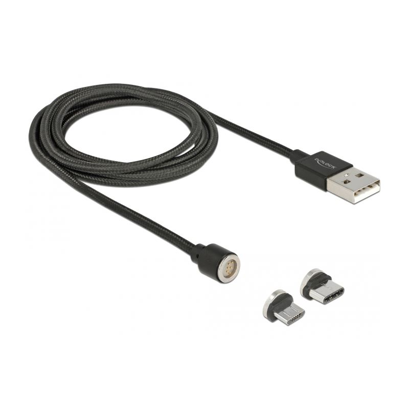 Delock USB Lade/Datenkabel Magnetic Micro USB-B / USB Type-C 1,10 m