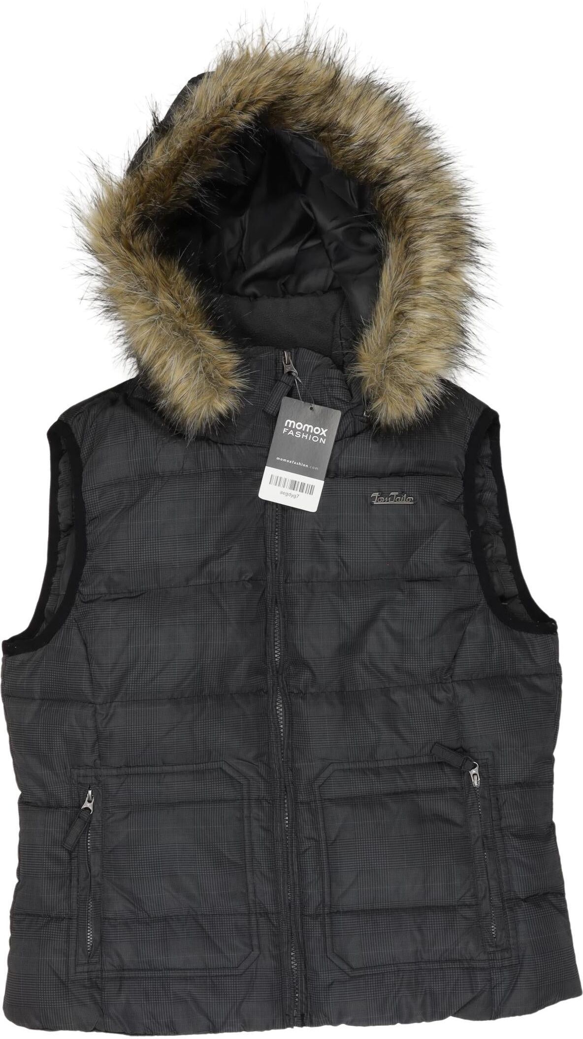 Tom Tailor Damen Weste, Grau, Gr. M, Daunen / Synthetik - Second Hand