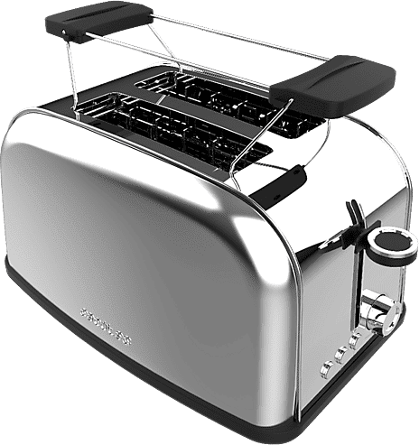 Tostadora - Cecotec Toastin' time 850 Inox, Tostador con ranura ancha, 850W, Soporte, 7 niveles, Recalentar, Descongelar, Acero inoxidable, Plata