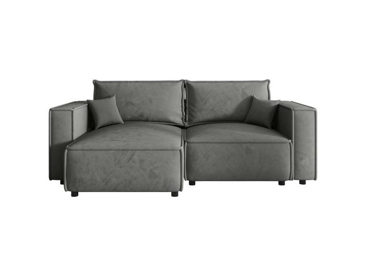 Xora Ecksofa, Grau, Kunststoff, 2-Sitzer, Füllung: Schaumstoffflocken,Schaumstoffflocken, seitenverkehrt montierbar, L-Form, 250x153 cm, Stoffauswahl, Armlehnen seitenverkehrt montierbar, Wohnzimmer, Sofas & Couches, Wohnlandschaften, Ecksofas