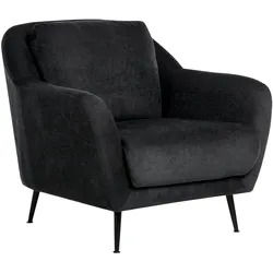SESSEL Chenillegewebe Schwarz Eiby