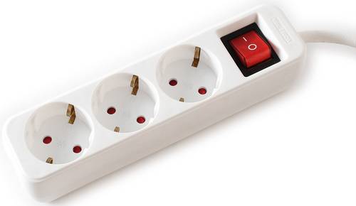 Value 19.99.1079 Steckdosenleiste mit Schalter Weiß Schutzkontakt 1St.