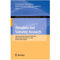 Metadata and Semantic Research, Fachbücher