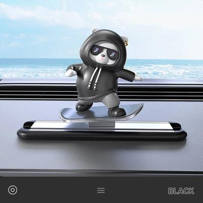 Skateboard Bear Magnetic Parking Number Plate black No Number