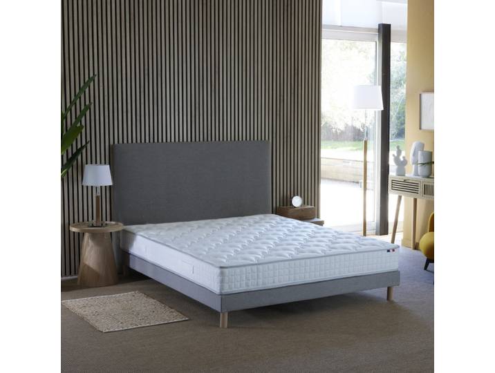 Matelas ressorts fermes biconiques sommier 140x190 sommier gris