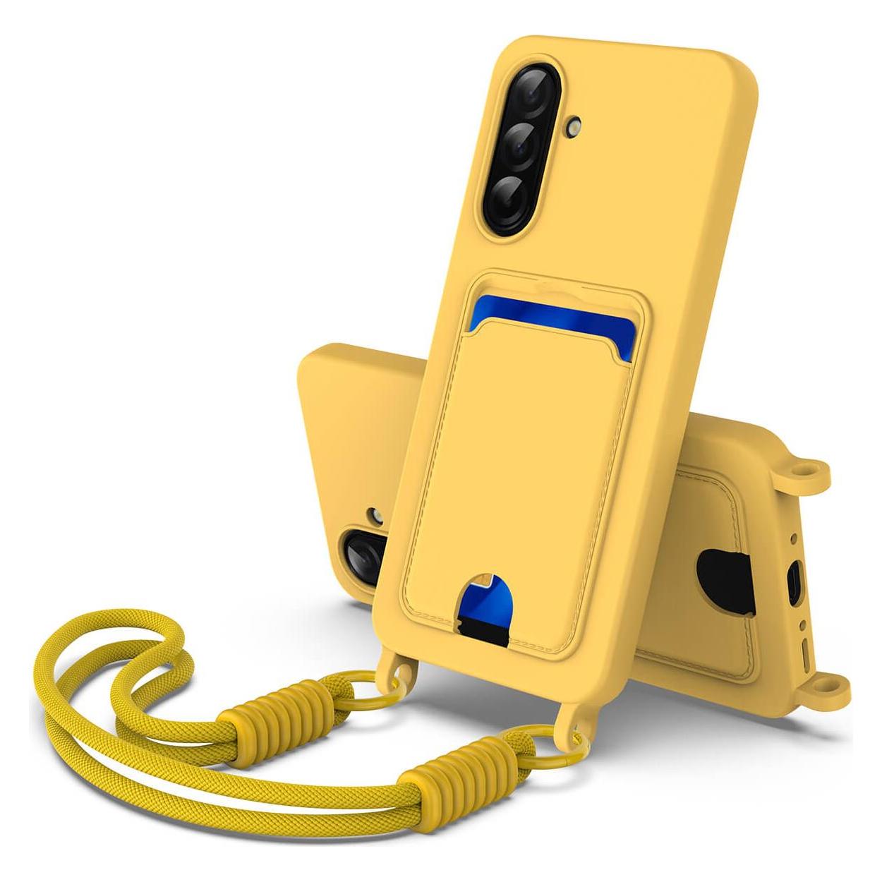 Cover-Discount Galaxy A57 - Silikon Hülle mit Kartenfach & Trageschlaufe (Samsung Galaxy A57) (71258603)
