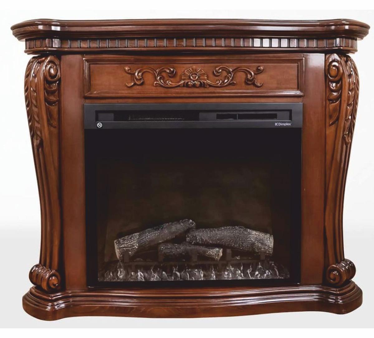 Casa Padrino Luxus Barock Elektrokamin Braun - Barock Möbel