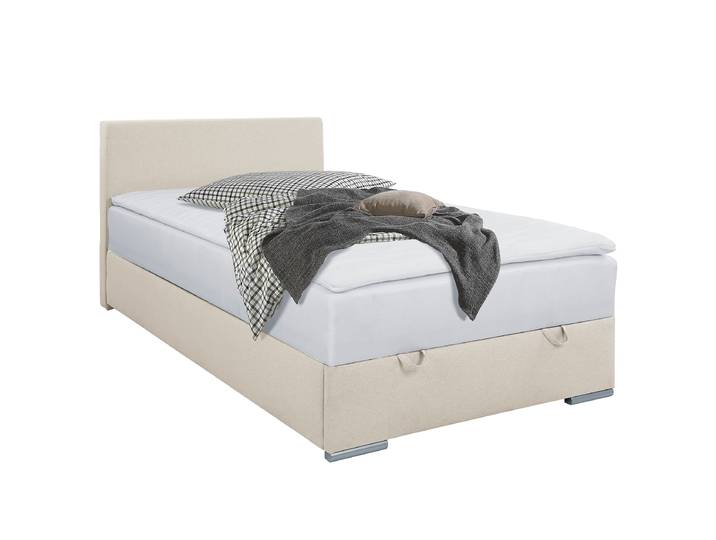 Boxspringbett Randas 120 x 200cm Webstoff Cortina Beige