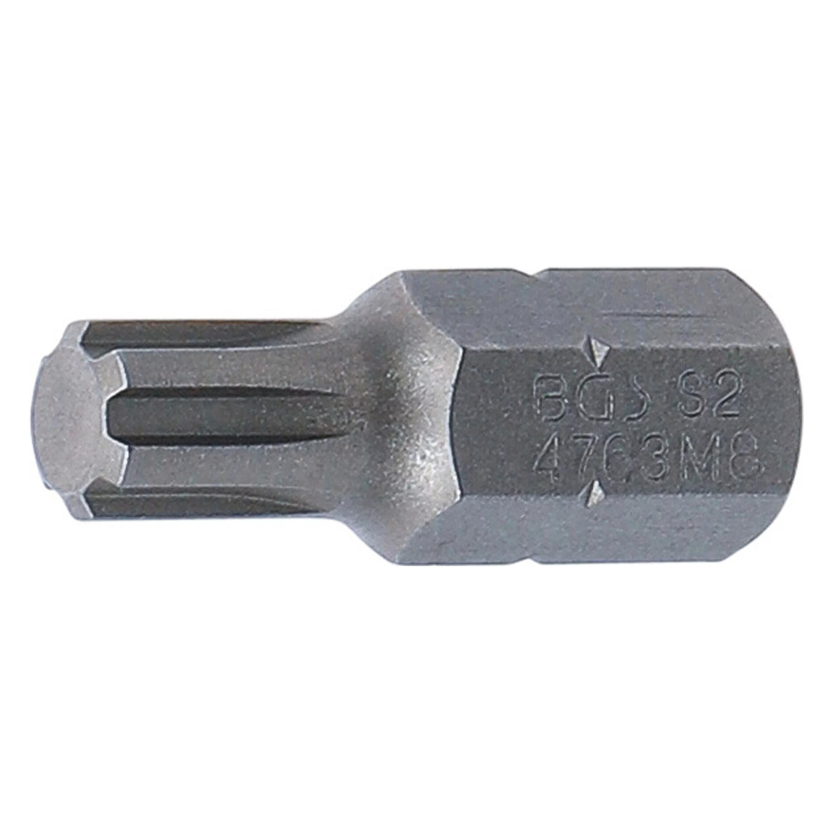 BGS Bit Antrieb Aussensechskant 10 mm (3/8") Keil-Profil (für RIBE) M8 (4763)