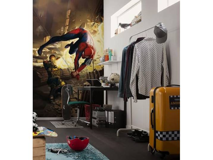 Komar Vlies Fototapete - Marvel Spider-Man Dodge - Größe 150 x 250 cm - Tapete, Kinderzimmer, Kindertapete