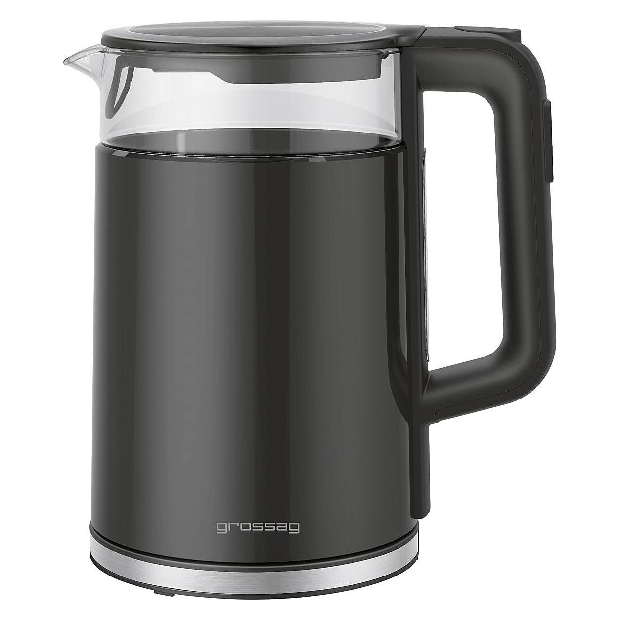 Grossag GRO Wasserkocher 1,7l schwarz (1.70 l) (GROSSAG)