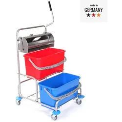 Floorstar FPW 2 Top ES PATENT Reinigungswagen mit Flachpresse Flachpressenwagen 2 Top - Edelstahl