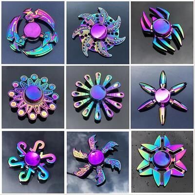 Uplifted Finds Metal Rainbow Gradient Fidget Spinner With Silent Bearing 25