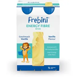 Frebini Energy Fibre Trinknahrung Vanille 4X200 ml Flüssigkeit