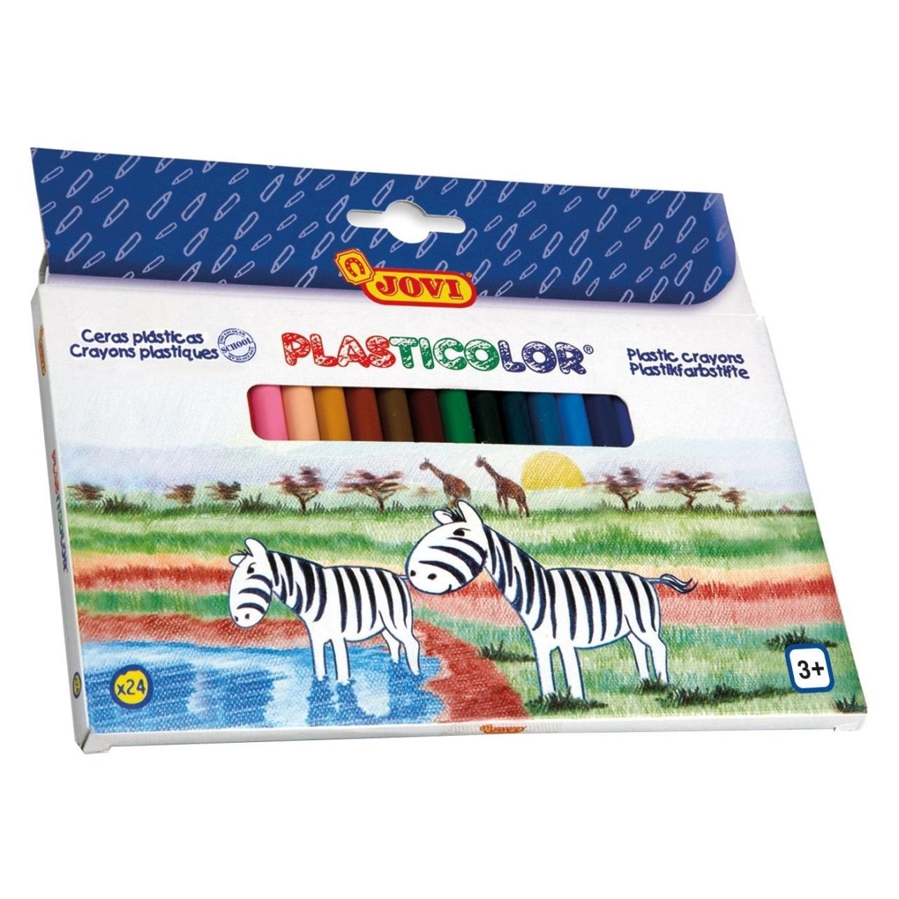 Jovi Kredki świecowe Plasticolor 24 kolory uniw (24x) (408858)