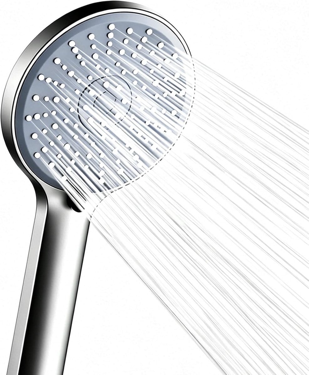 Waterbesparende XXL handdouche met 5 straalsoorten en anti-kalk filter
