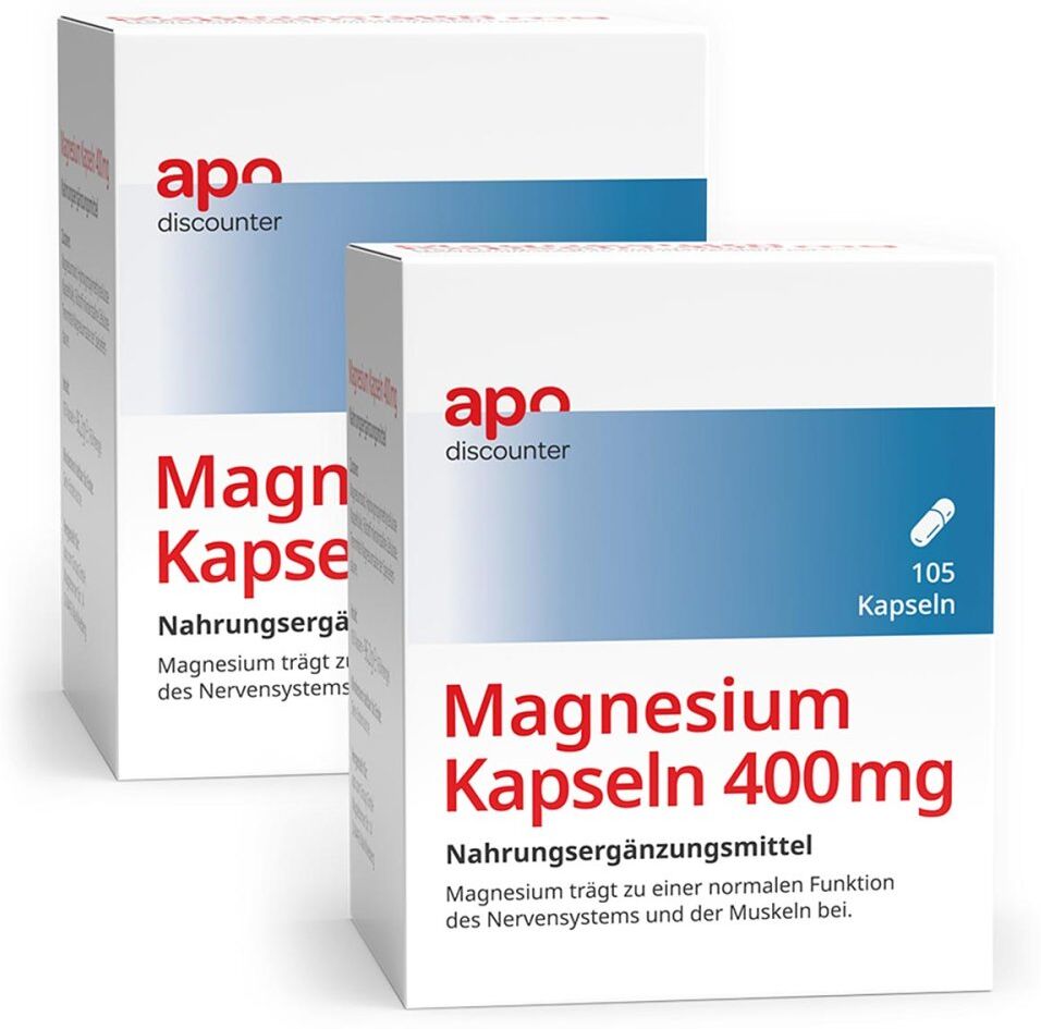 Magnesium Kapseln 400 mg von apodiscounter