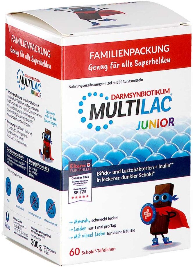 Multilac Darmsynbiotikum Junior Täfelchen