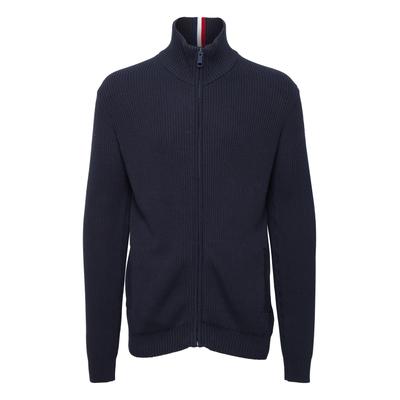 Strickjacke FQ1924 "Strickjacke FQKyle", Herren, Gr. L, blau (salute), Obermaterial: 95% Baumwolle CO. 5% Polyamid PA., Strickjacken Strickjacke