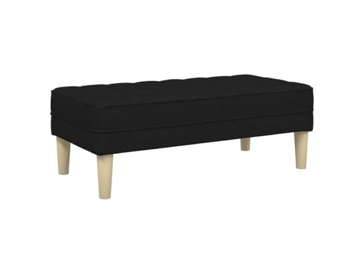 hliofuir Polsterbank mit Kissen 113x57x39 cm Stoff Sitzbank Schwarz Elegante 2-Sitzer Sitzbank im Mid-Century-Stil für Schlafzimmer und Dielen, stabile Sperrholzbeine, einfache Montage.