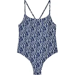 Emporio Armani für Damen. EW000797_AF20242 Badeanzug Logomania marineblau (XS), Strandbekleidung, Polyamid