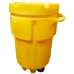 Sicherheitsfass aus Polyethylen (PE), mit Rollen, UN-Zulassung und Schraubdeckel, 360 Liter Volumen