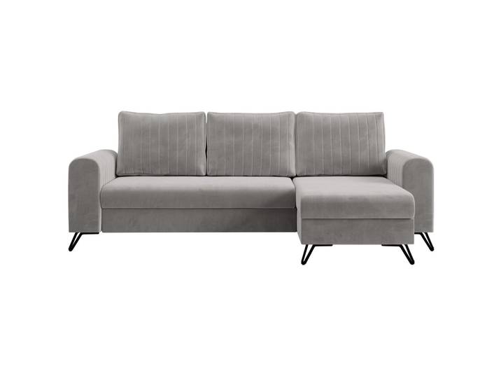 ECKSOFA Axel Velvet Hellgrau