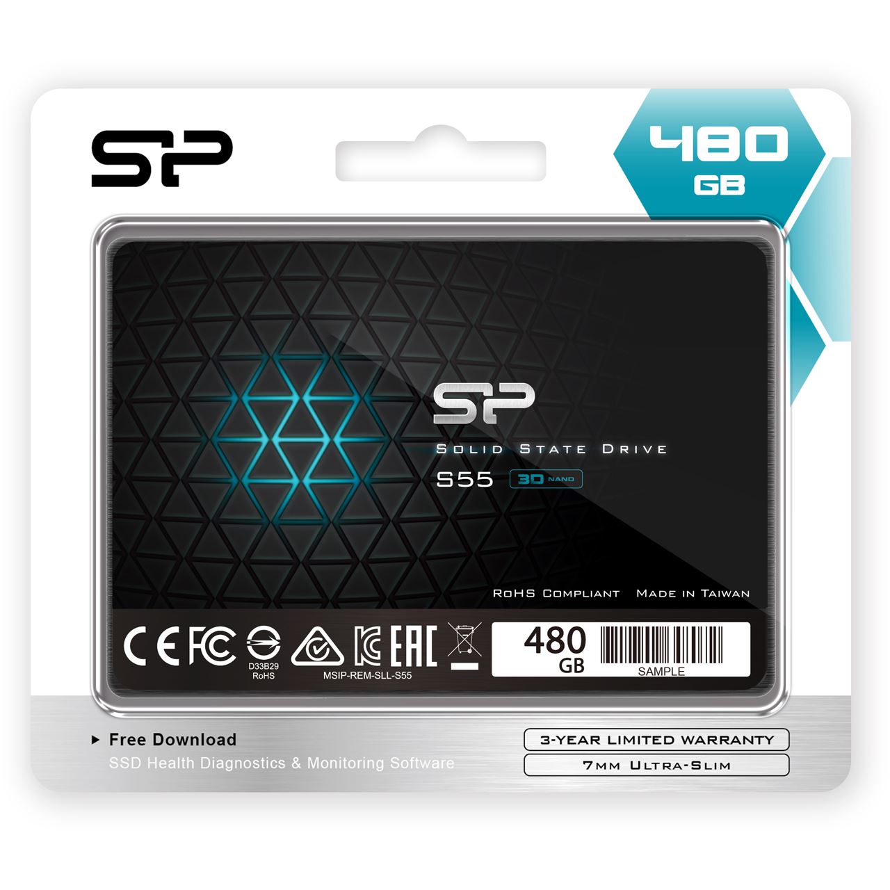 480GB Silicon Power S55 2.5" (6.4cm) SATA (SP480GBSS3S55S25)