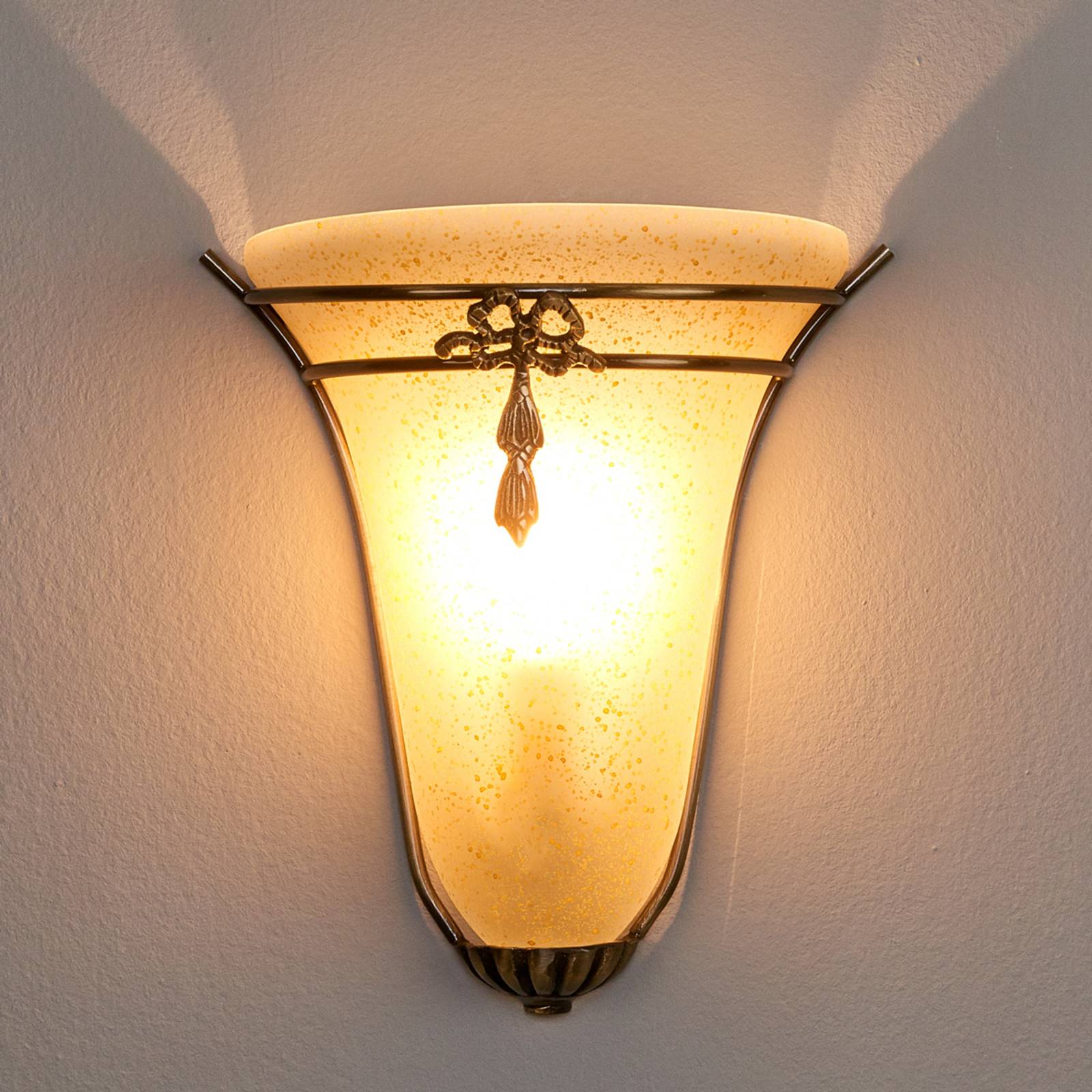 Searchlight Wall Light Ascana, dimmable, Bronze / antique brass, Living / Dining Room, metal, Antique, Wall Light