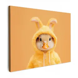 LEINWANDBILD Osterhase - Kostüm - Ente Wandbilder 80x60 cm
