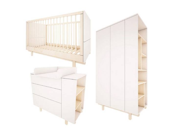 Petits-meubles Babyzimmer-Komplettset Romy, (Set)