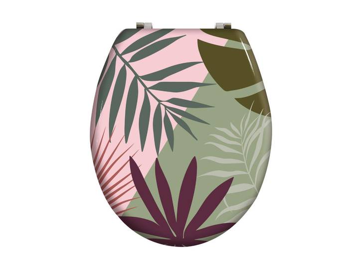 MSV Wc-Sitz Sherkan, Mehrfarbig, 45x5.6x36 cm, passend für alle handelsüblichen WCs, Schnellbefestigung, Badezimmer, WC Ausstattung, WC Sitze