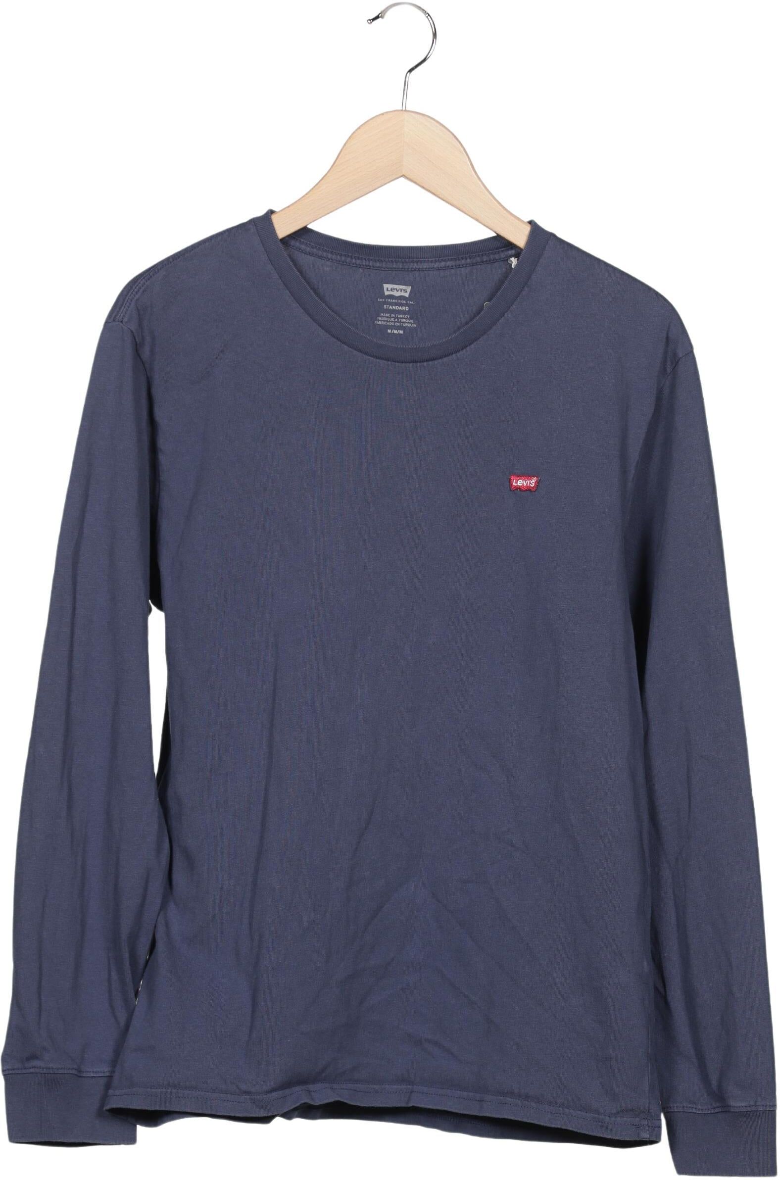 Levis Herren Langarmshirt, Marineblau, Gr. M, Baumwolle - Second Hand