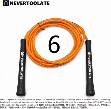 Inspire Picks NeverTooLate PVC Fitness Skip Rope Strong PVC Skip Rope With Long Handles 15