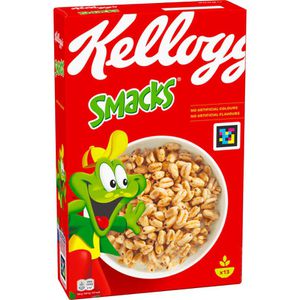 Kelloggs Cornflakes Smacks, 400 g, laktosefrei & vegan, aus Getreide