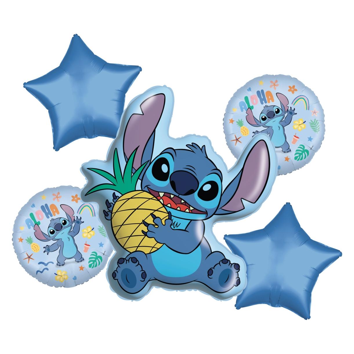 Procos Folienballon Bouquet Disney Stitch Pineapple Bouquet 76x88cm und 3xØ46cm 5 Ballons (5x) (73910442)
