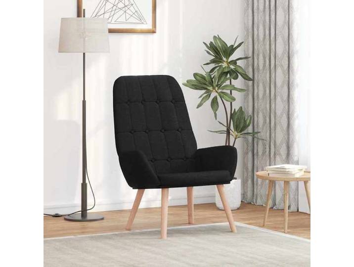 Fauteuil relaxant en tissu noir 4102647