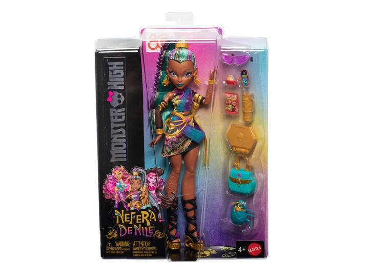 monster high-poupée nefera de nile-avec lavish et 7 accessoires