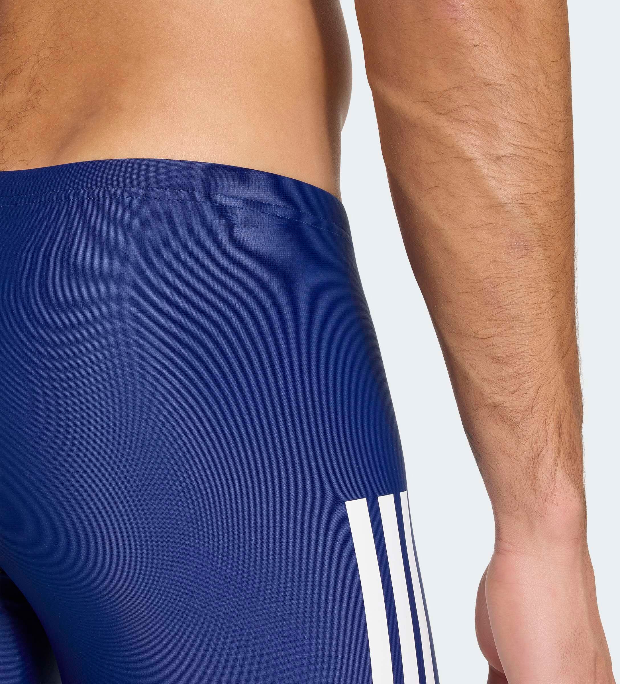 Badehose ADIDAS PERFORMANCE "3-STREIFEN JAMMER", Herren, Gr. 10, N-Gr, blau (dunkelblau, weiß), Obermaterial: 78% Polyamid, 22% Elasthan, Badehosen Badehose dunkelblau, weiß 10, N-Gr
