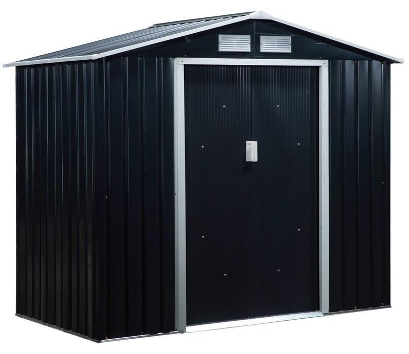 Gartenhaus aus Metall - Stauraum für Gartengeräte mit Schiebetür - Freistehende Gartenhütte