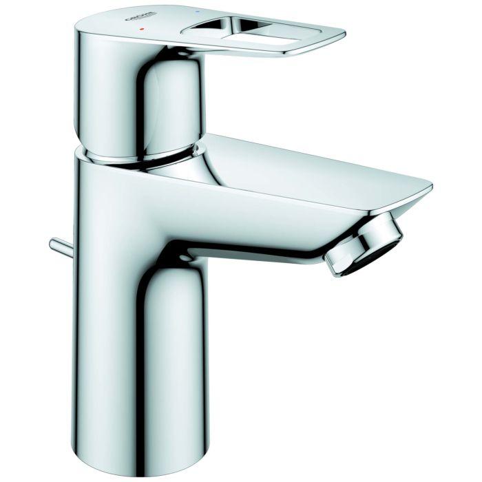 Grohe BauLoop Waschtischarmatur 23877001 1/2", S-Size, mit Ablaufgarnitur, Temperaturbegrenzer, chrom