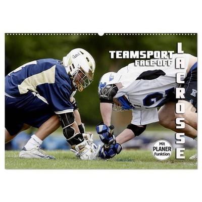 Teamsport Lacrosse - Face-off (Wandkalender 2027 DIN A2 quer), CALVENDO Monatskalender