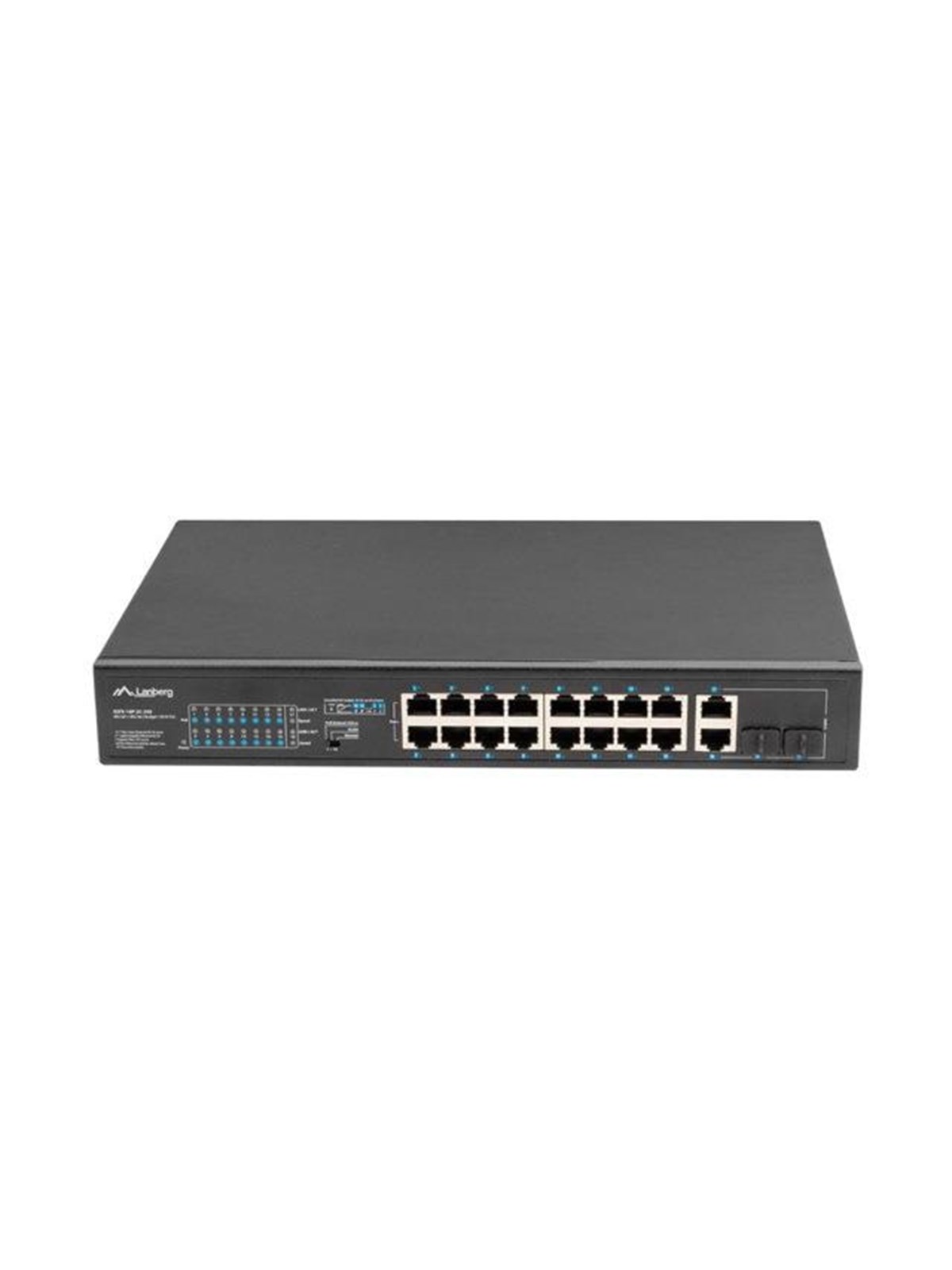 Lanberg RSFE-16P-2C-250 - switch - 16 ports - unmanaged - rack-mountable