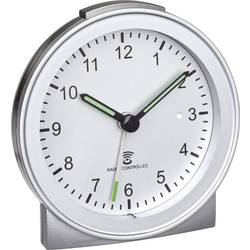 TFA Dostmann 60.1517.54 Funk Wecker Silber Alarmzeiten 1 Fluoreszierend Zeiger