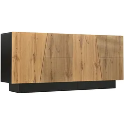 SIDEBOARD 160cm in Schwarz & Eiche-Optik