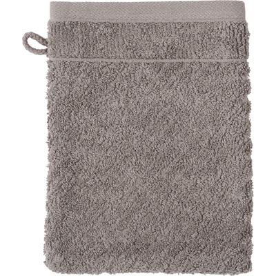 Waschhandschuh ROSS "Smart", grau (flanell), B:16cm L:21cm, Frottier, Handtücher, Uni-Rippe mit Velourslabel