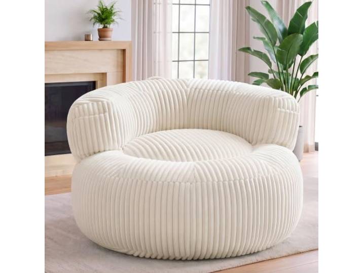 NOVOYO Sitzsack-Stuhl, Memory-Schaum, groß, Faule Boden-Sofa für Kinder und Erwachsene, bequemer Loungesessel für Schlafzimmer, Wohnzimmer, Gaming