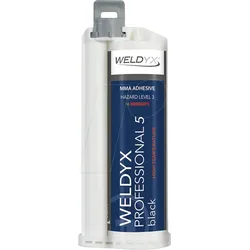 WIKO 100975 - 2K Methylacrylatklebstoff, schwarz, 50 ml